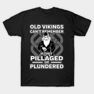 Funny Old Vikings Pillage or Plunder Warrior T-Shirt